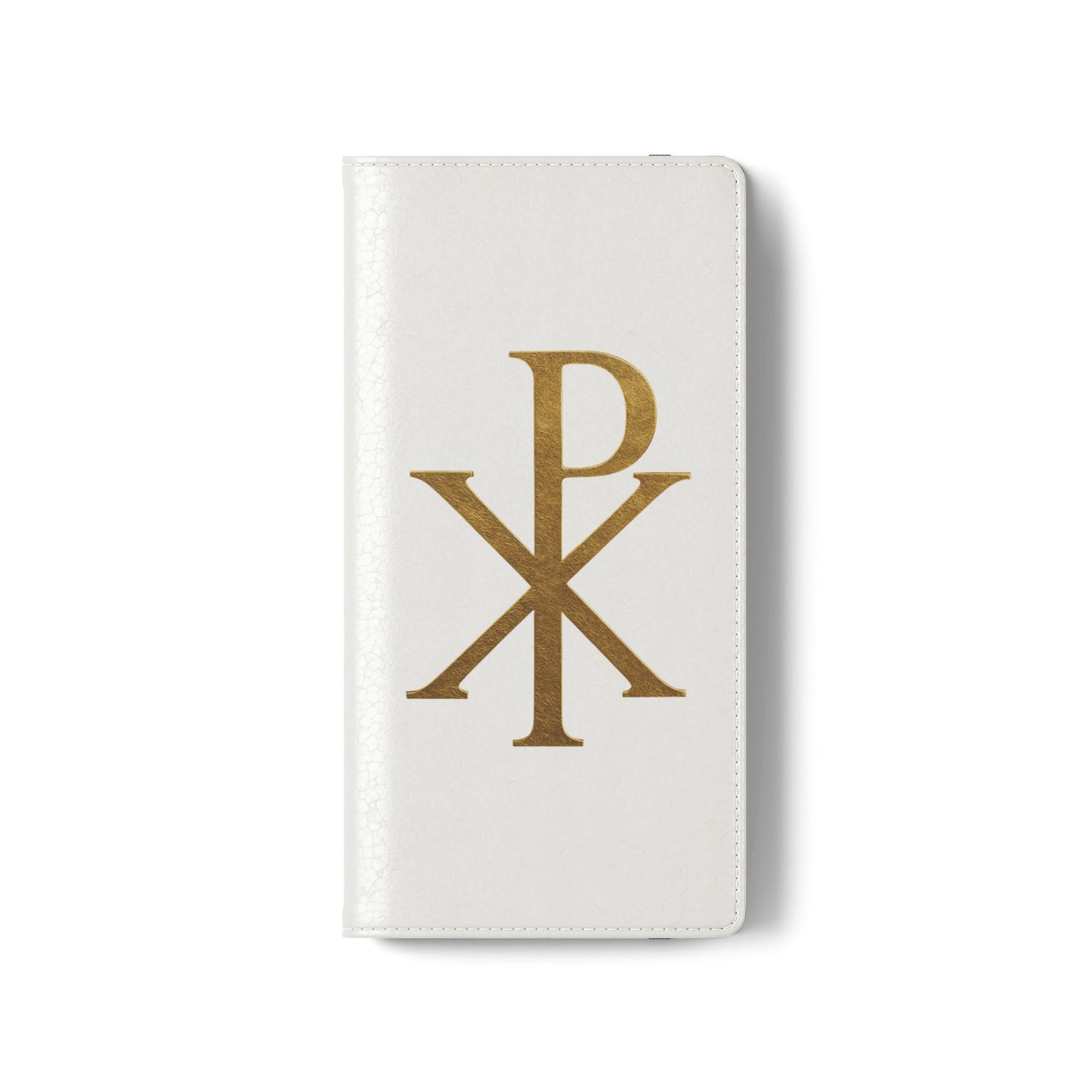 White Chi Rho Symbol Wallet Case – “I am the Way, the Truth, the Life”