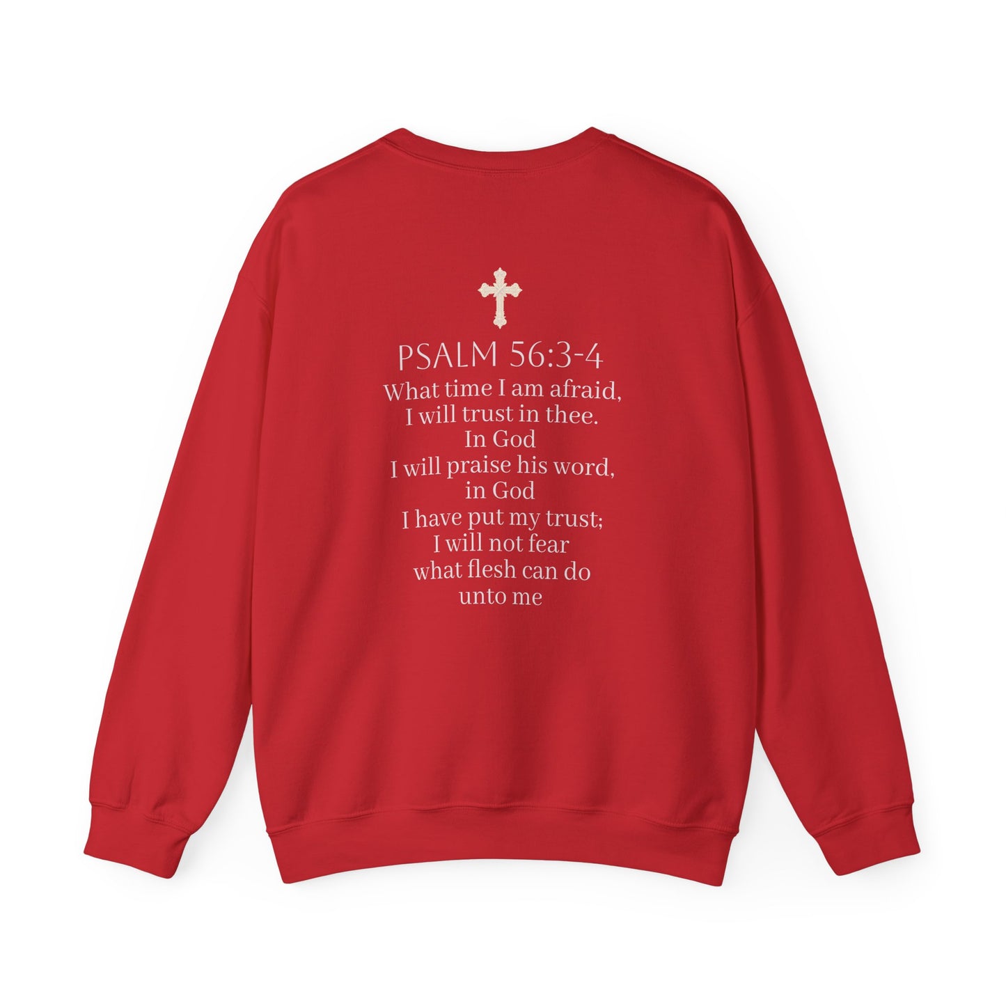 In God We Trust | Men’s Christian Sweatshirt with Scripture Back Print