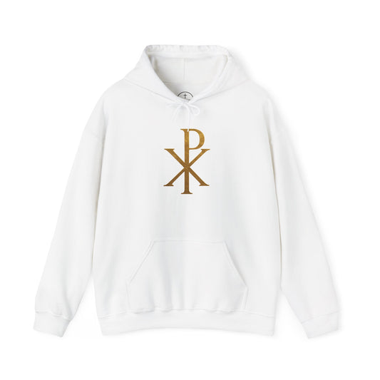 Chi Rho in Gold - Men’s Christian Hoodie