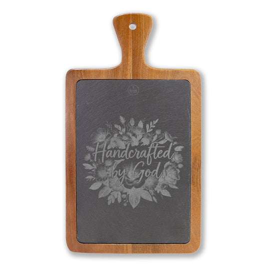Handcrafted by God Charcuterie Board – Faith-Inspired Design
