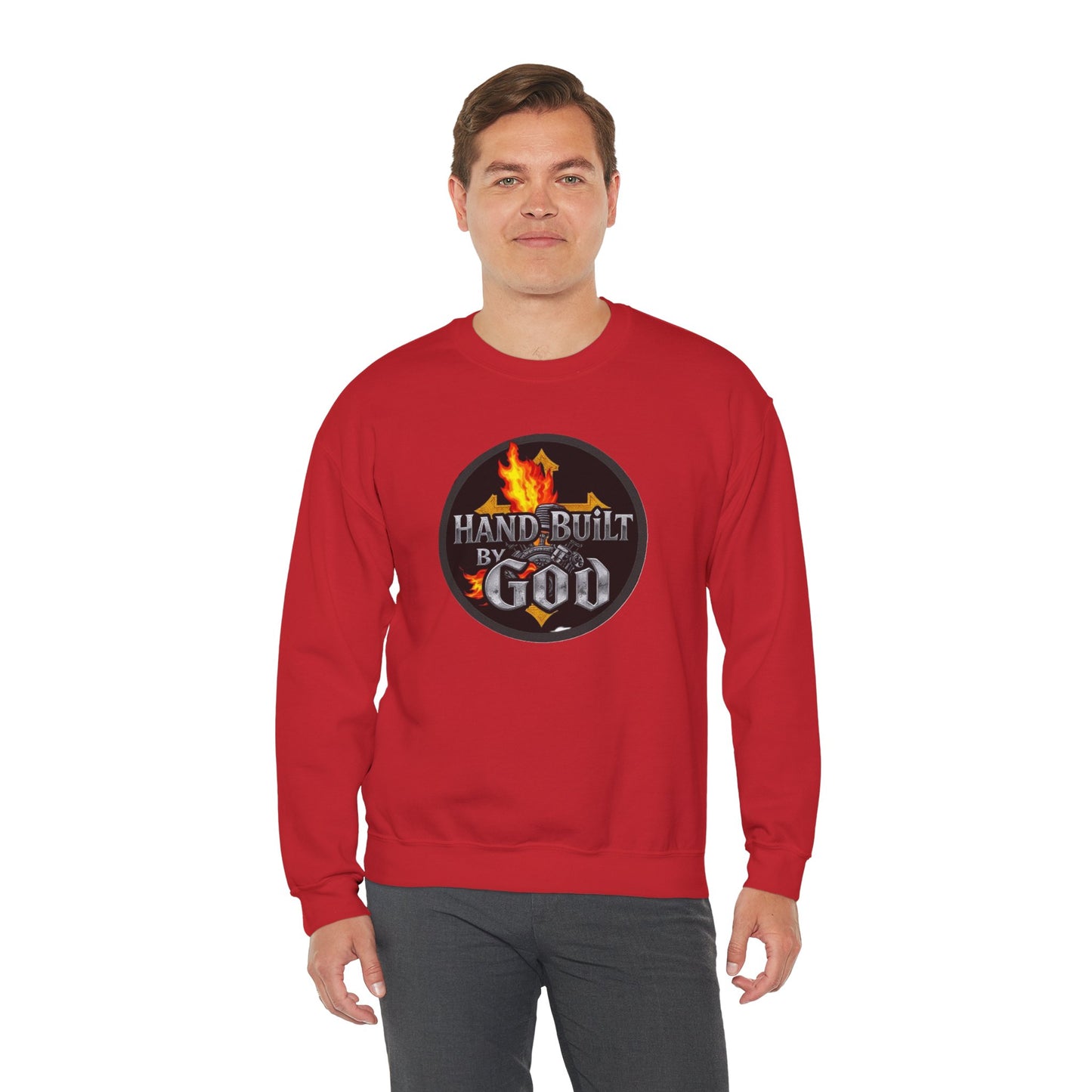 Hand Built by God - Men's Christian Sweatshirt