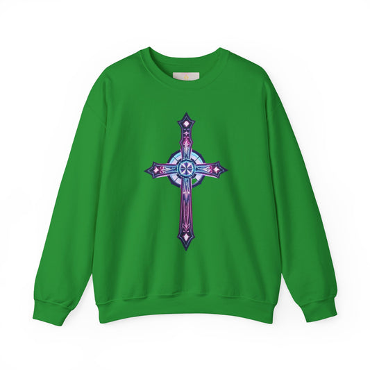 Men’s Christian Sweatshirt – Modern Cross Design for Bold Faith