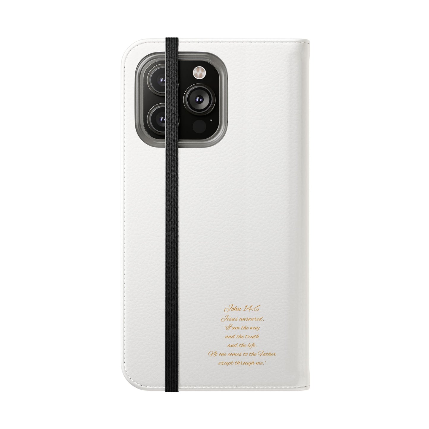 White Chi Rho Folding Case for iPhone – Faith in Every Step