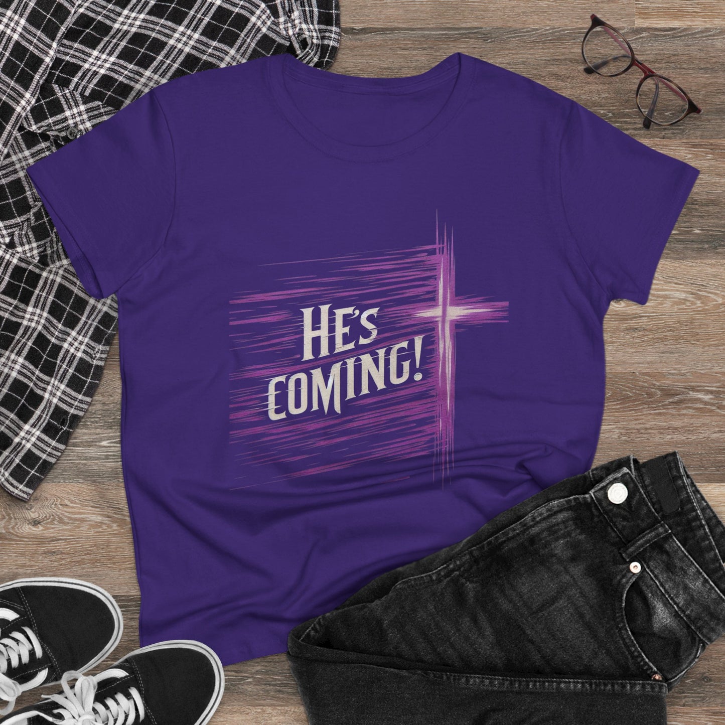 Prepare the Way – Women's Christian Tee Featuring "He’s Coming" Message