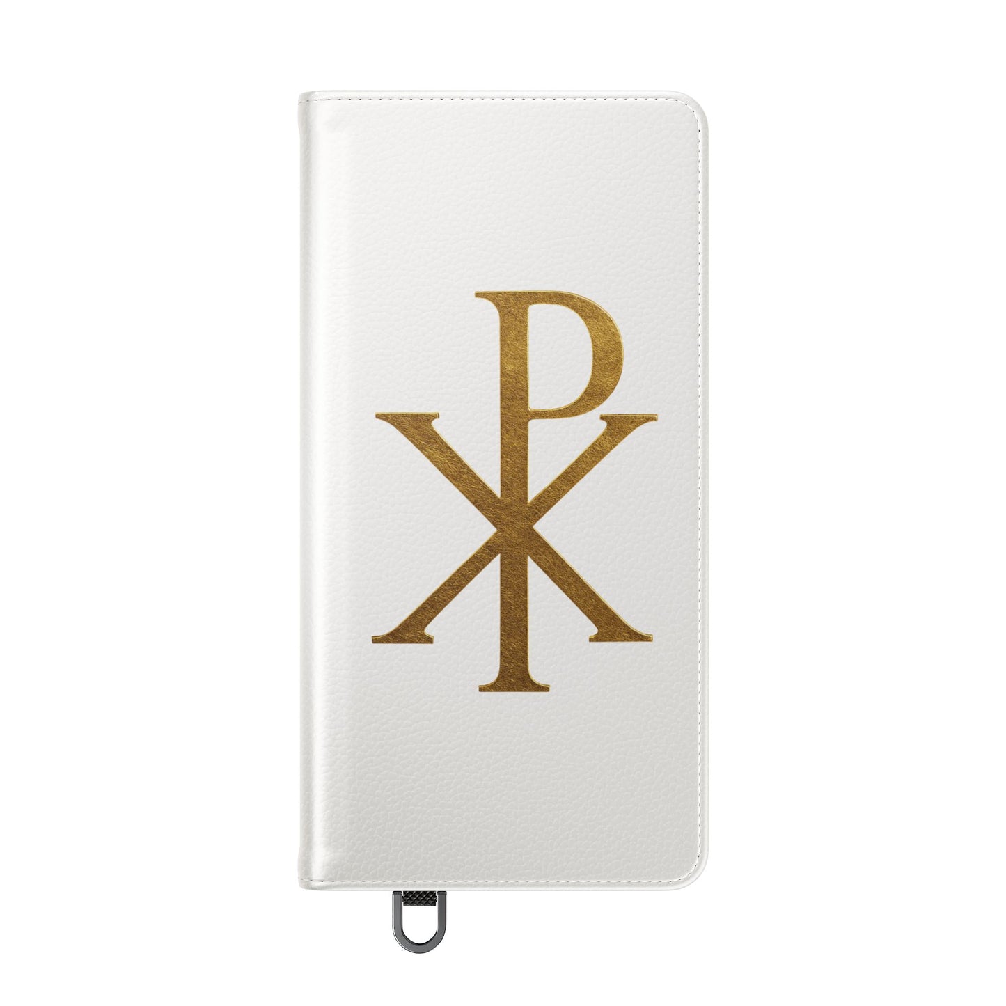 White Chi Rho Symbol Wallet Case – “I am the Way, the Truth, the Life”
