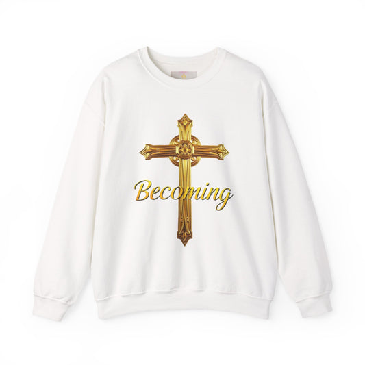 Becoming Men’s Faith Sweatshirt – Dark Lettering (Philippians 1:6)