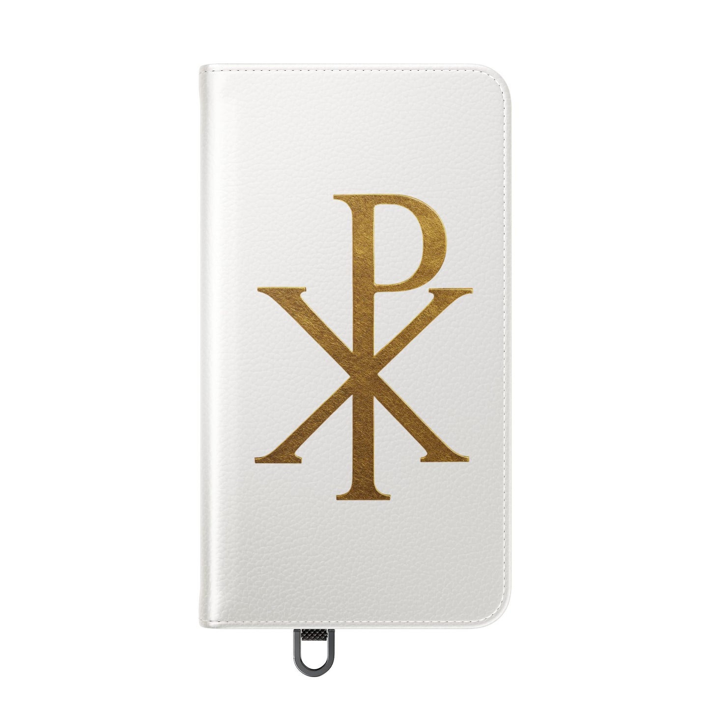 White Chi Rho Symbol Wallet Case – “I am the Way, the Truth, the Life”