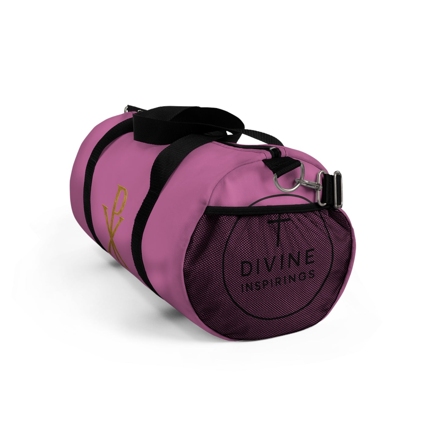 Women's Christ’s Victory Duffle Bag in Pink – Chi Rho Symbol