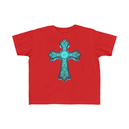 Shine Bright – Toddler Tee with Glowing Cross of Faith
