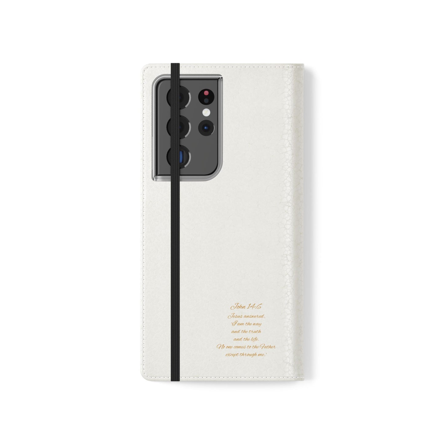 White Chi Rho Symbol Wallet Case – “I am the Way, the Truth, the Life”