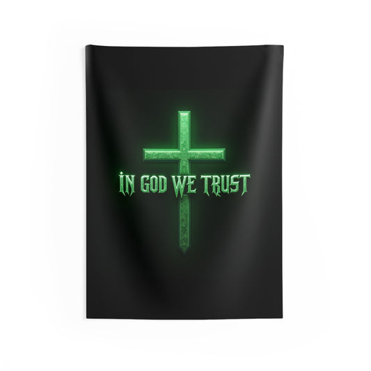 In God We Trust – Bold Faith Wall Tapestry for the Brave