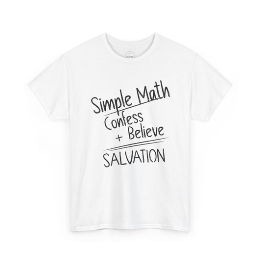 Simple Math of Salvation - Men’s Christian T-Shirt (Black Chalk)
