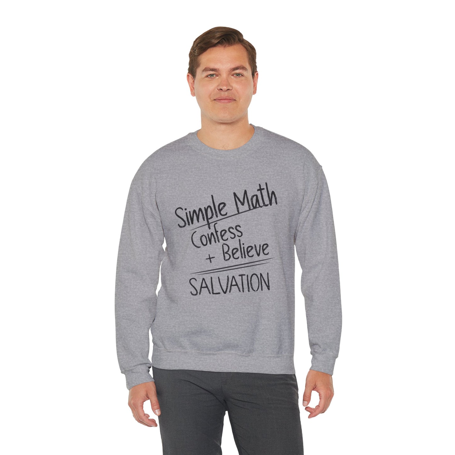 Simple Math Men’s Sweatshirt – Faith Pullover (Black Chalk)