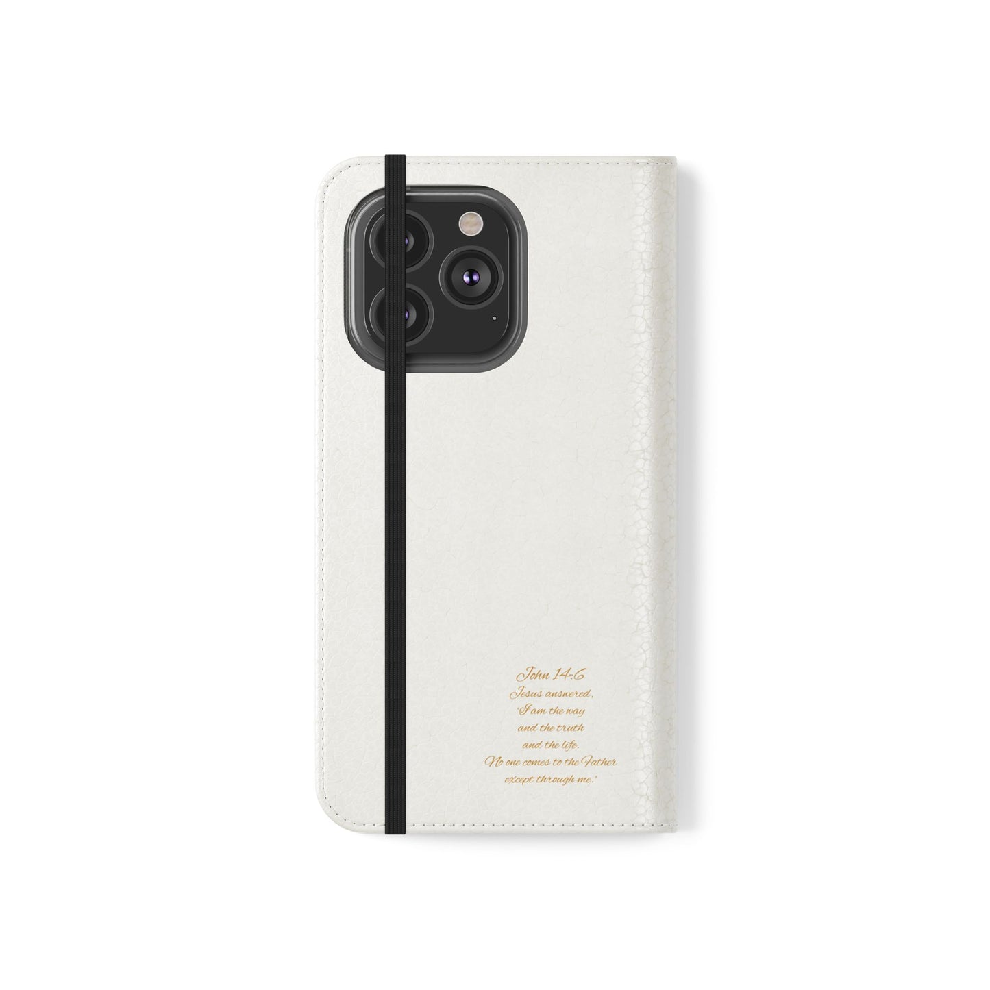 White Chi Rho Folding Case for iPhone – Faith in Every Step