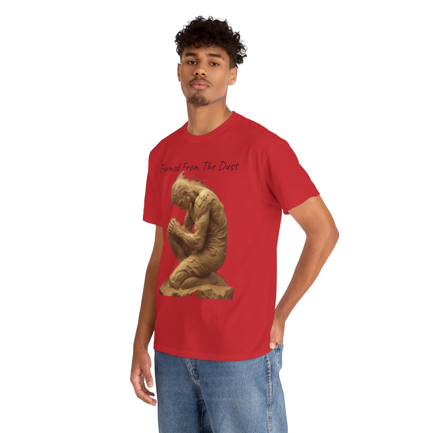 Formed from the Dust | Men’s Christian T-Shirt with Genesis 2:7 (Dark Lettering)