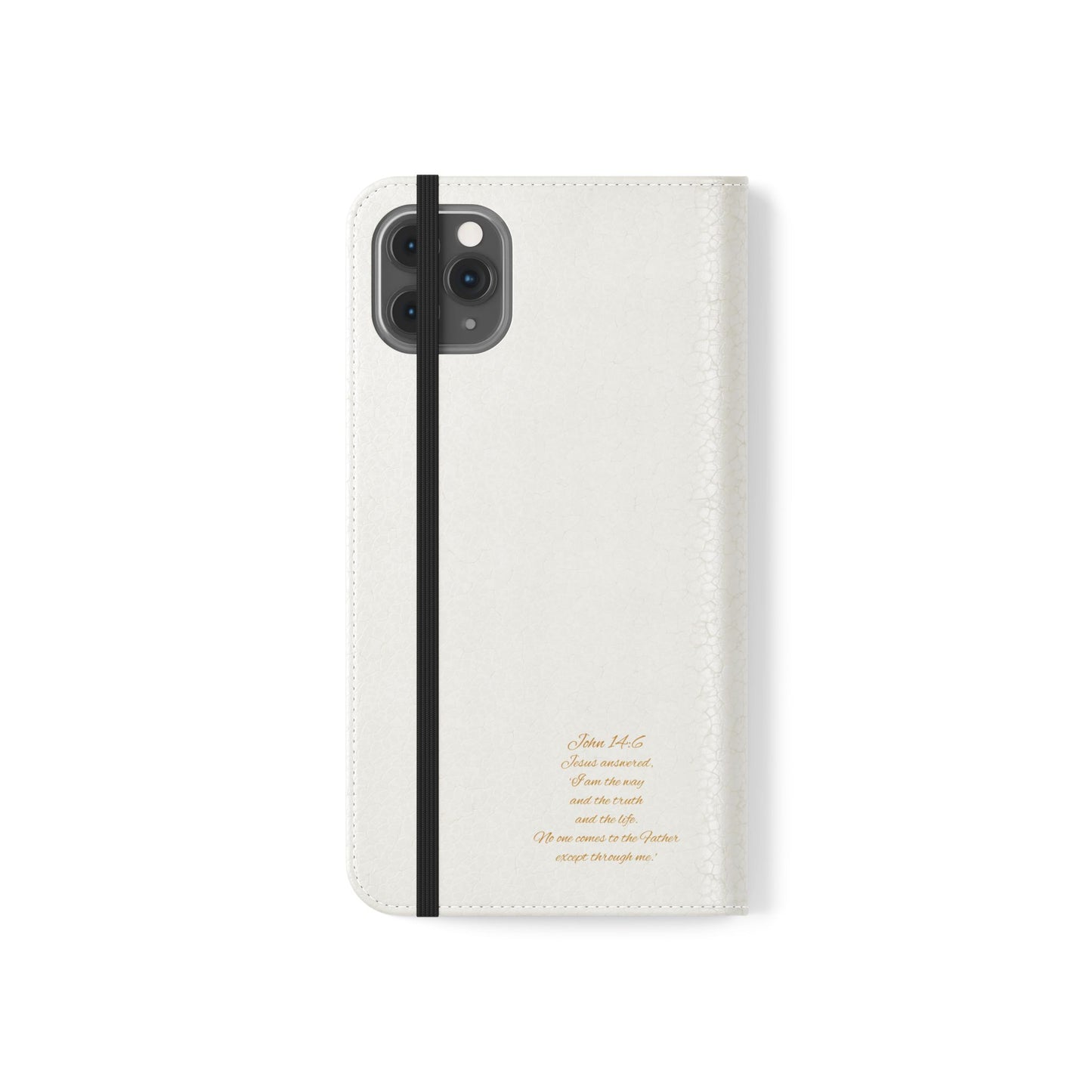 White Chi Rho Folding Case for iPhone – Faith in Every Step