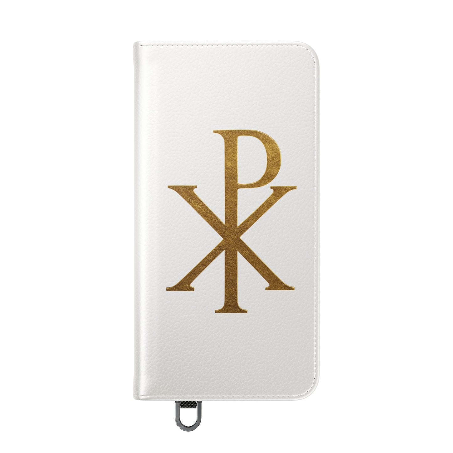 White Chi Rho Symbol Wallet Case – “I am the Way, the Truth, the Life”