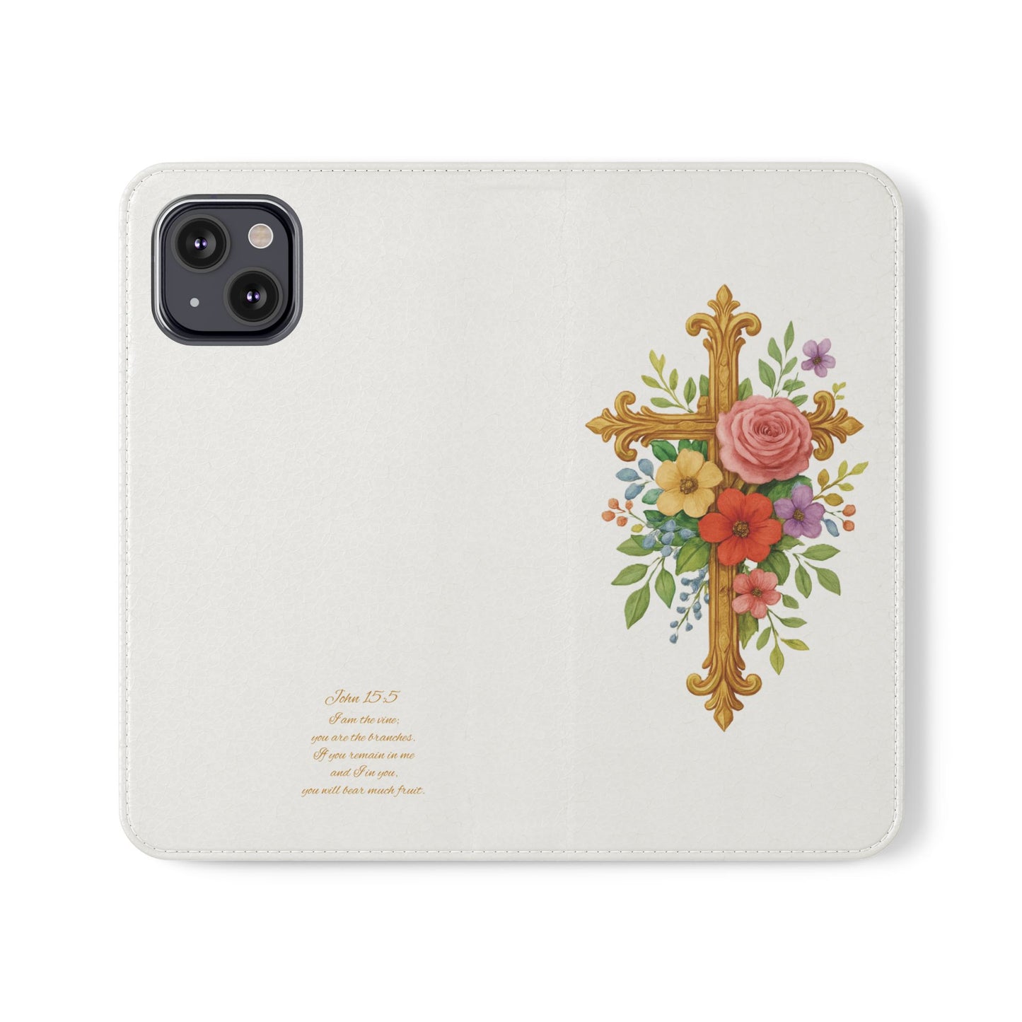 Floral Cross Wallet Case for iPhone – Faith in Bloom