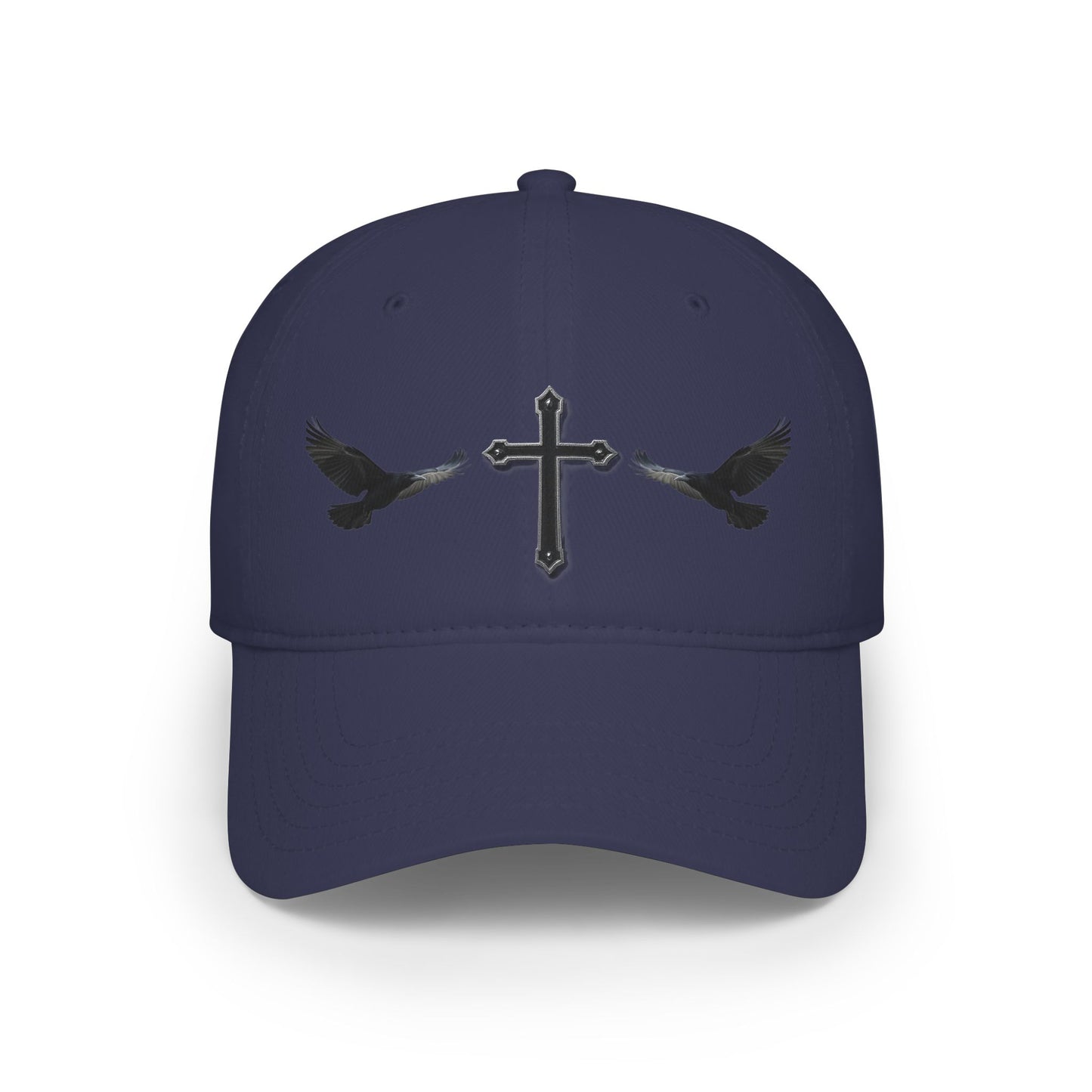 Black Crows & Cross Christian Cap