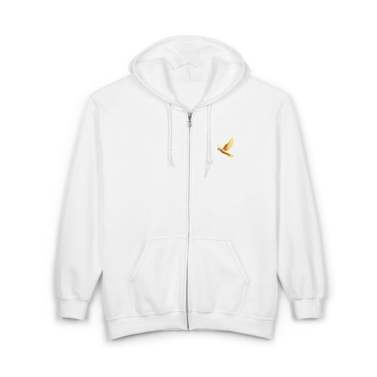 Peaceful Spirit Women's Zip-Up Hoodie with Dove in Flight Design