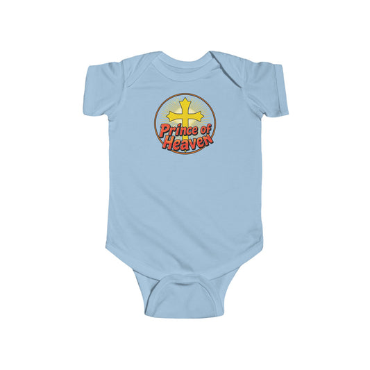 Infant Boys’ “Prince of Heaven” Christian Onesie – Short Sleeve Faith-Inspired Baby Bodysuit