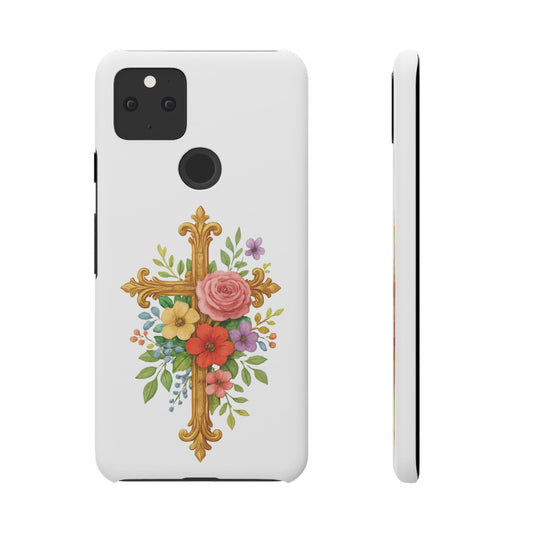 Floral Cross Snap Case for Google Pixel – Faith in Bloom