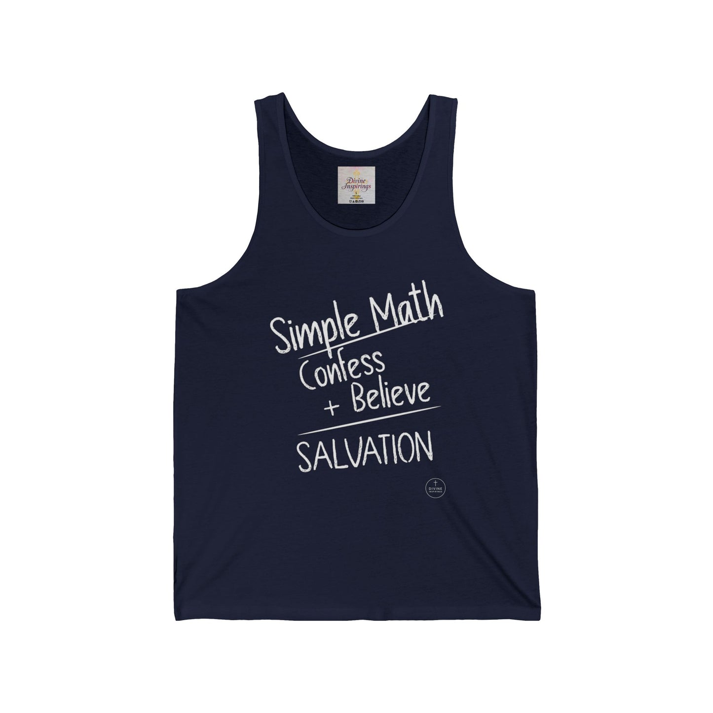 Simple Math Women’s Tank – Bold Faith (White Chalk)