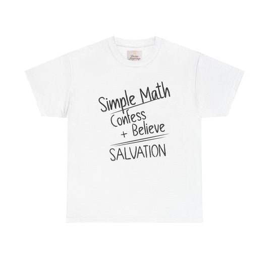 Simple Math of Salvation - Women’s Christian T-Shirt (Black Chalk)