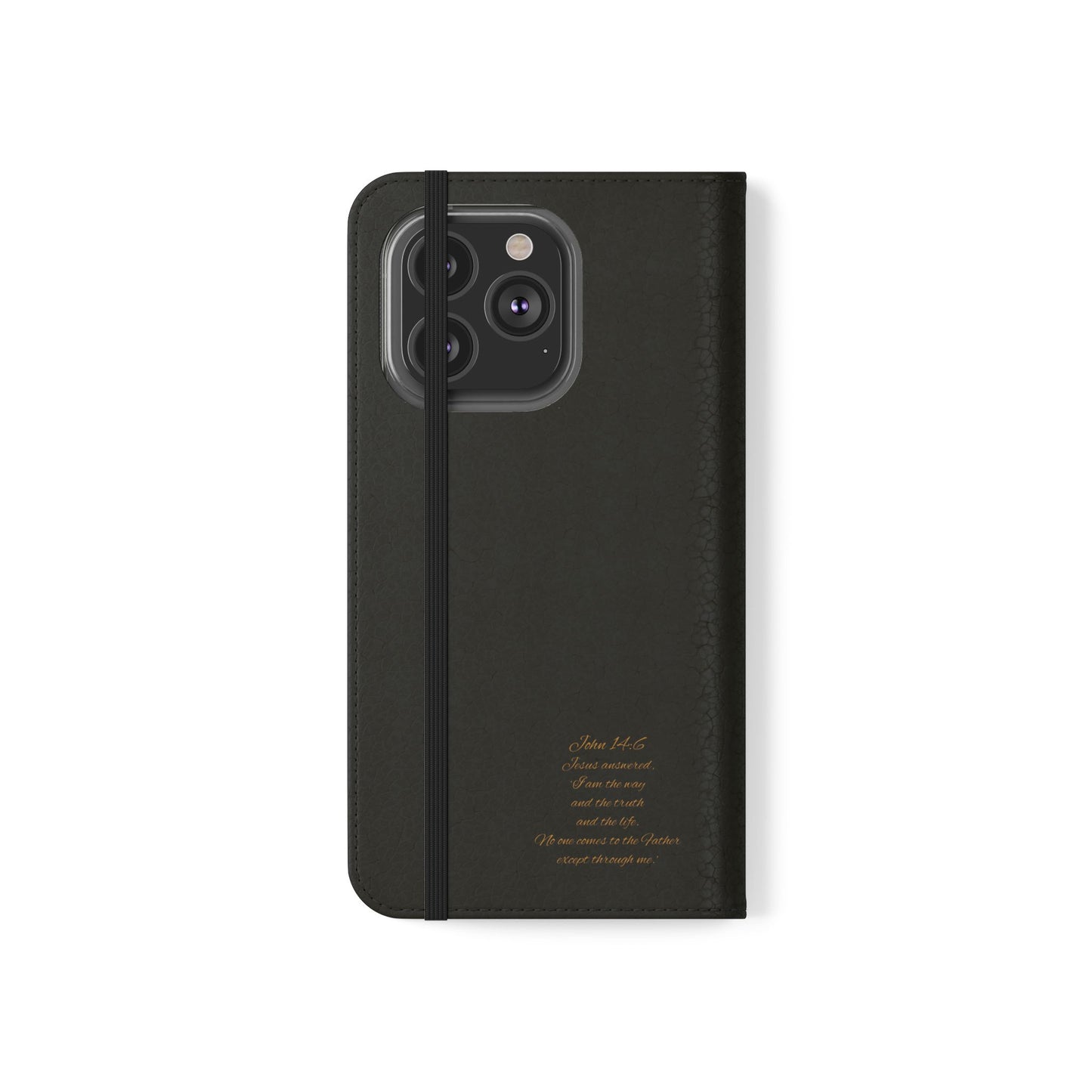 Black Chi Rho Folding Case for iPhone – Faith in Every Step