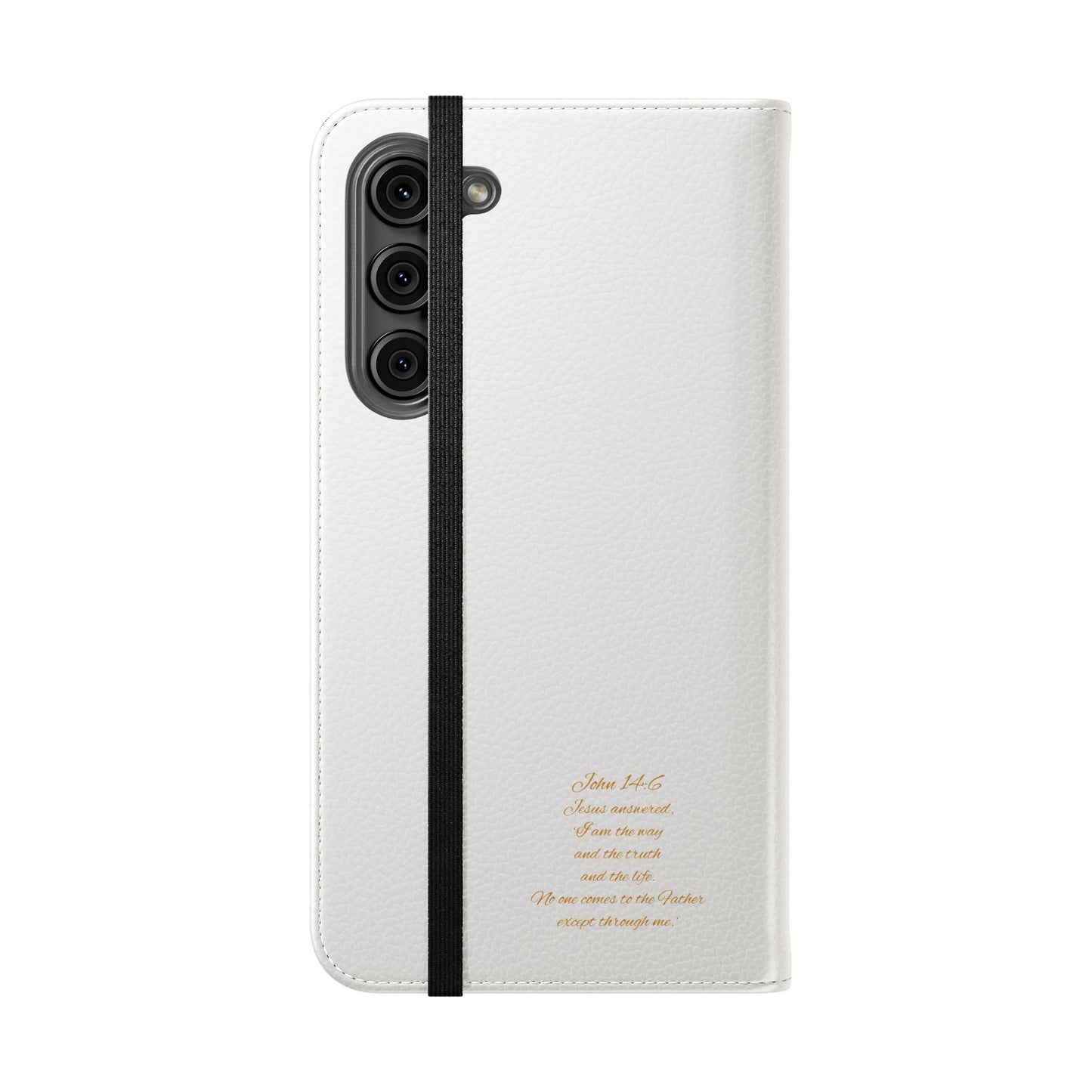 White Chi Rho Symbol Wallet Case – “I am the Way, the Truth, the Life”