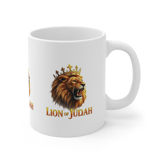 Lion of Judah Crowned Mug – Strength & Majesty in Christ