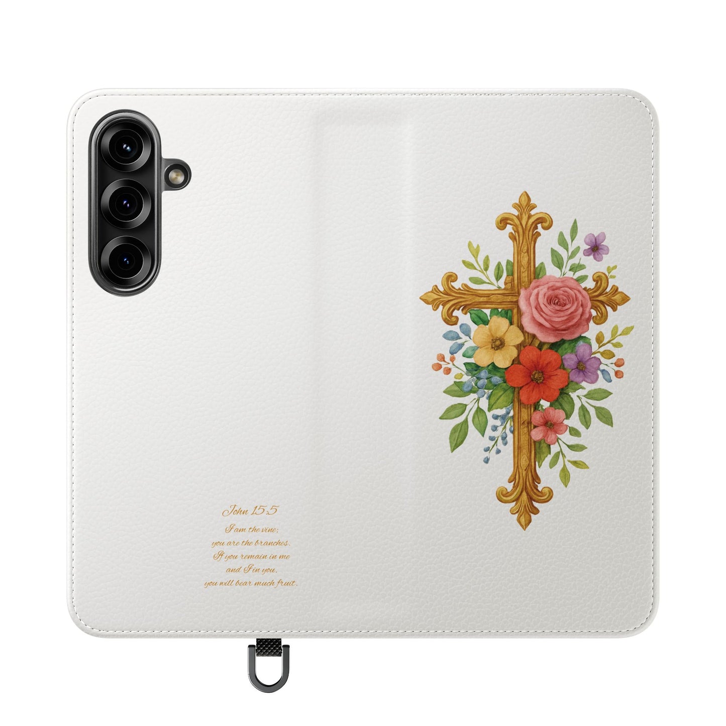 Floral Cross Wallet Case for Samsung– Faith in Bloom