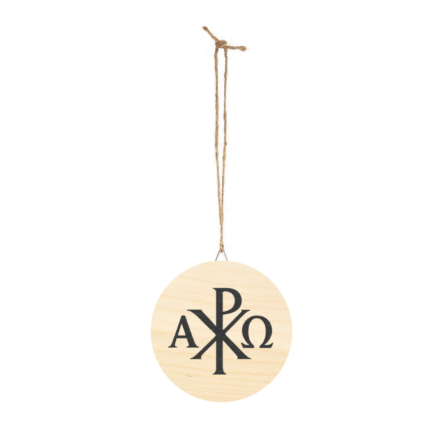 The Beginning and the End – Chi Rho Faith Wood Sign