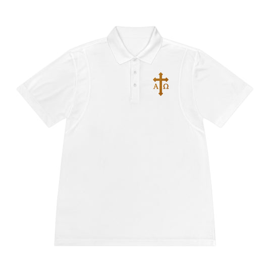 Men’s Alpha & Omega Polo Shirt – Faith from Beginning to End
