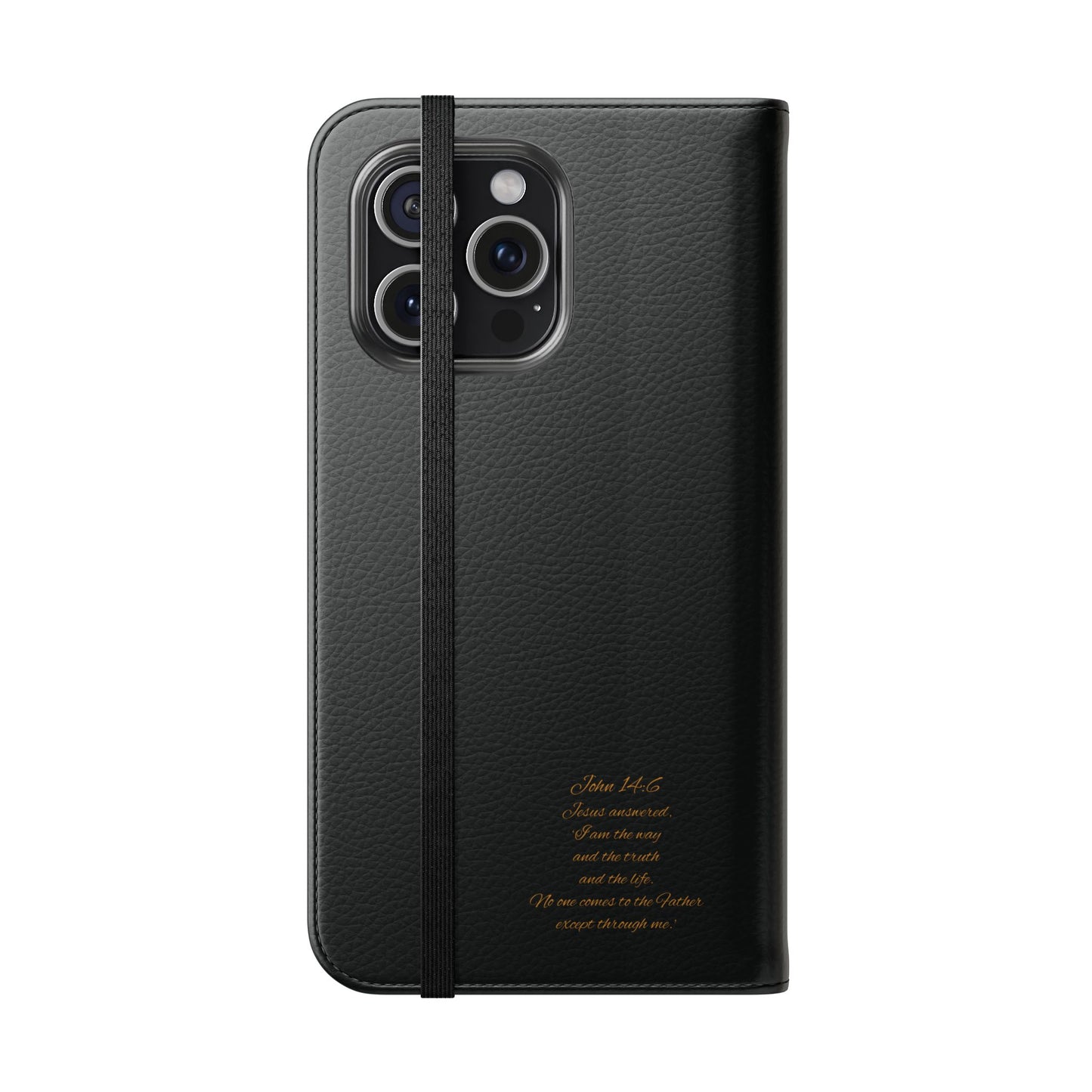 Black Chi Rho Folding Case for iPhone – Faith in Every Step