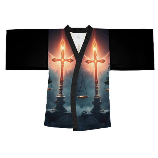 Luminous Cross Kimono Robe — Spiritually Inspired Comfort