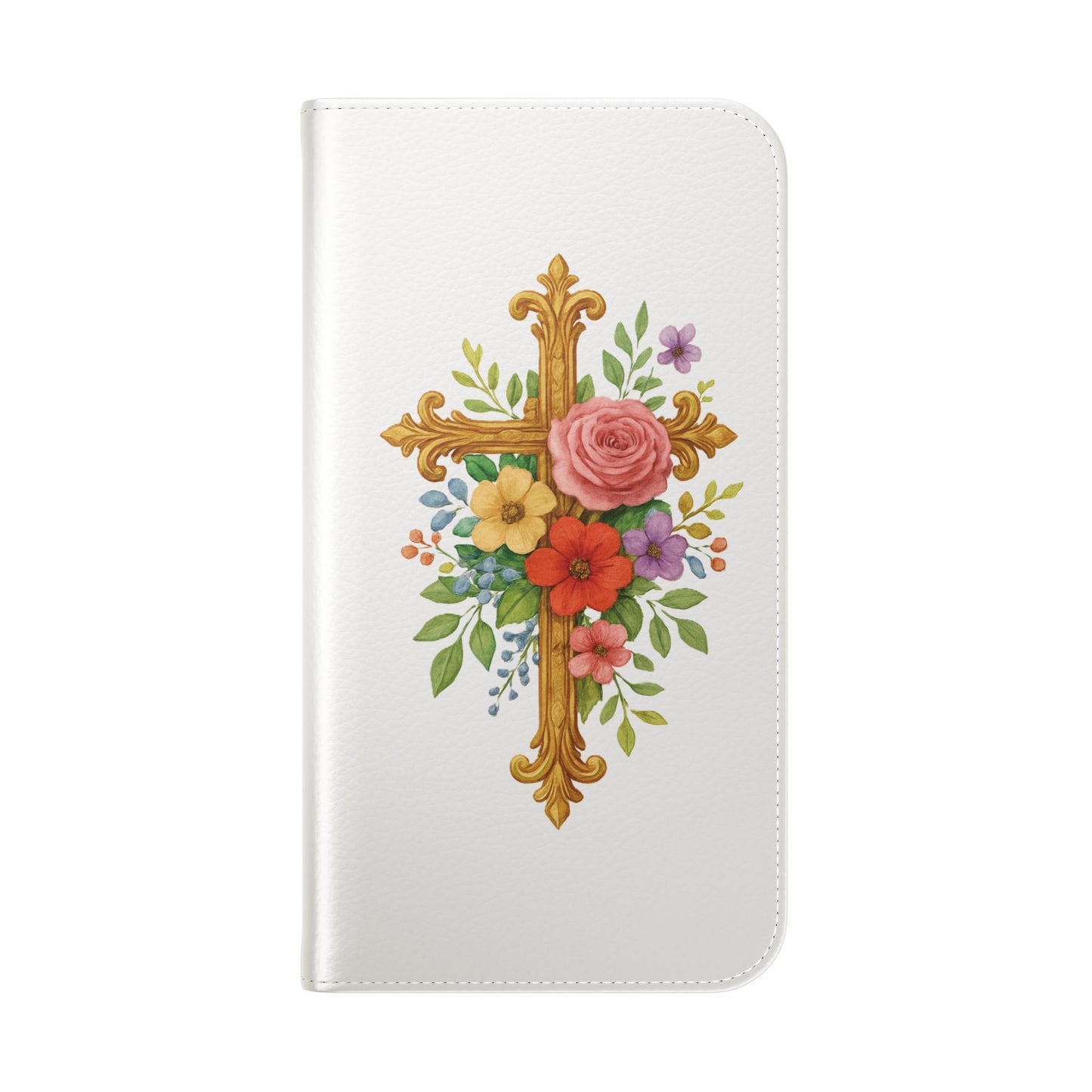 Floral Cross Wallet Case for iPhone – Faith in Bloom