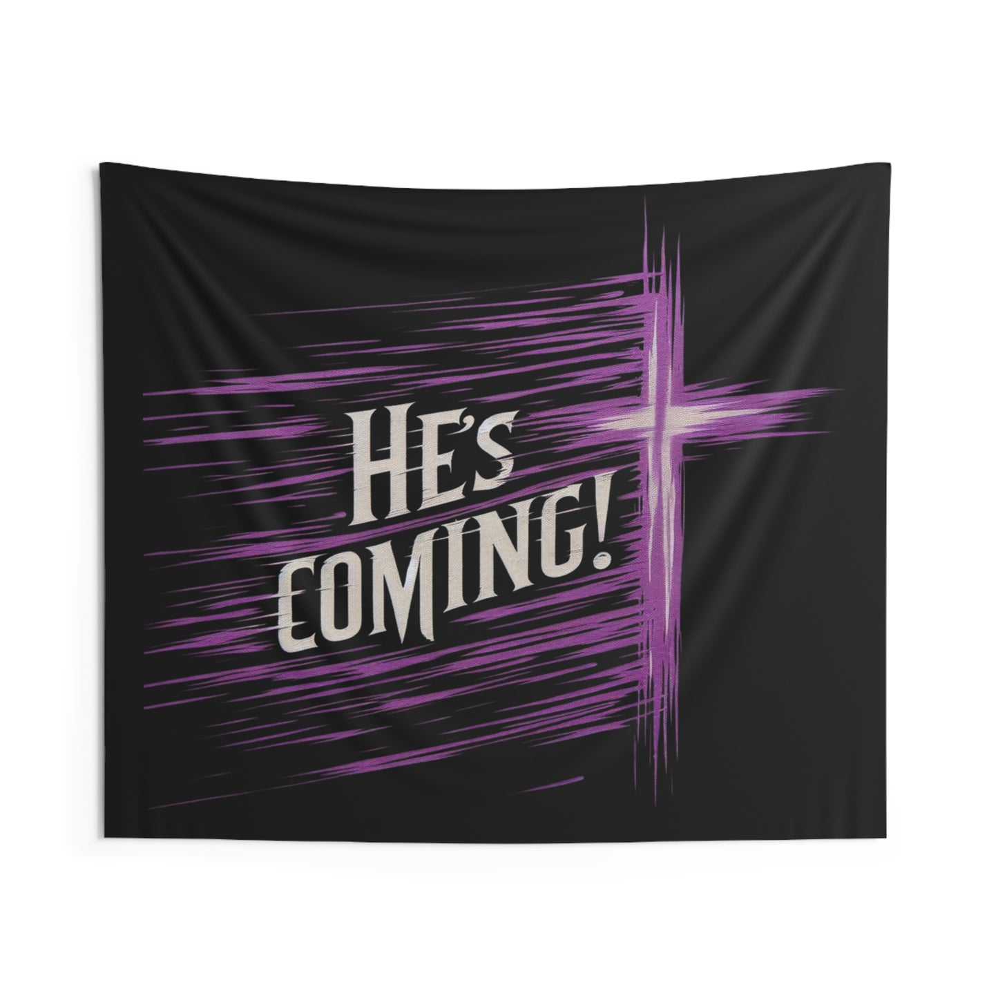 'He's Coming' Hope’s Embrace – Cross Wall Tapestry
