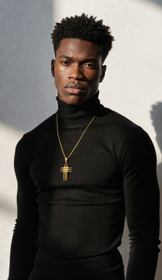 Men's Hollow Cross Necklace