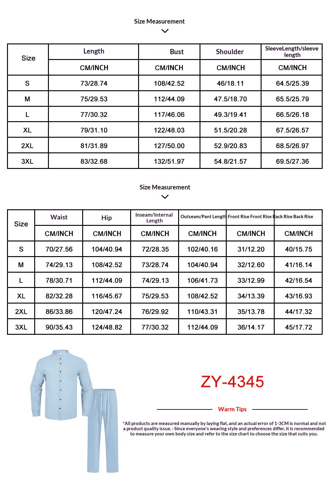 Luminescence Men's Long-Sleeve Linen Set