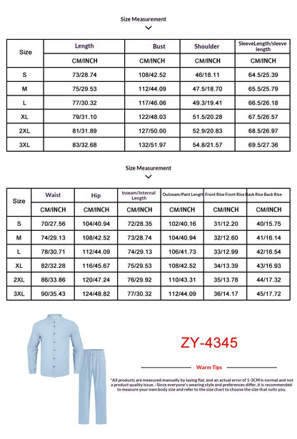 Luminescence Men's Long-Sleeve Linen Set