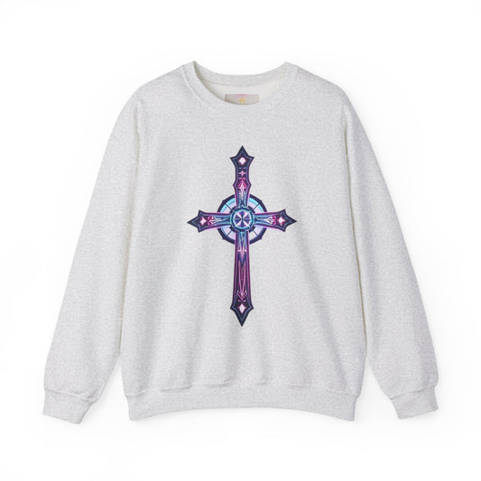 Women’s Modern Cross Sweatshirt – Elegant & Faithful Christian Apparel