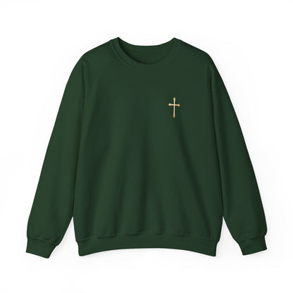 Elegant Gold Cross Men's Sweatshirt