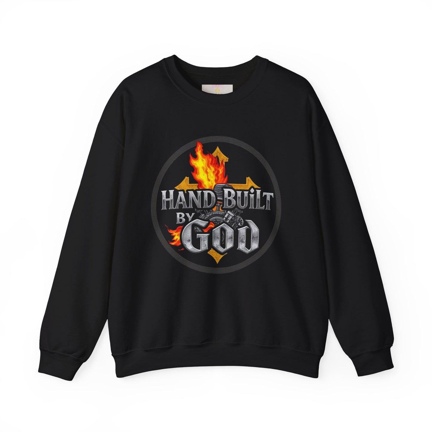 Men’s “Hand Built by God” Christian Sweatshirt – Bold Faith Identity Pullover