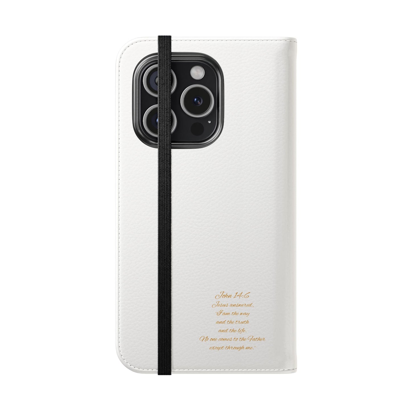 White Chi Rho Folding Case for iPhone – Faith in Every Step