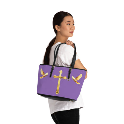 Faith, Peace, and Renewal Shoulder Bag in Mauve