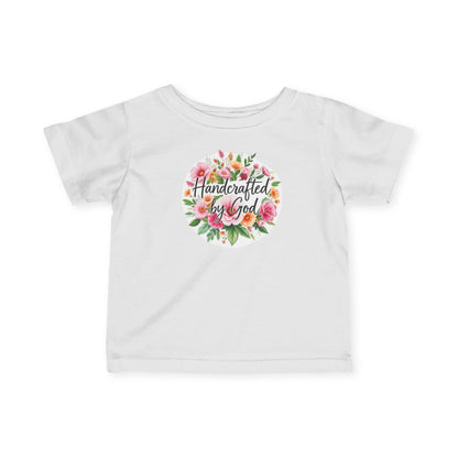 “Handcrafted by God” Christian Infant Girls T-Shirt – Baby Faith Tee
