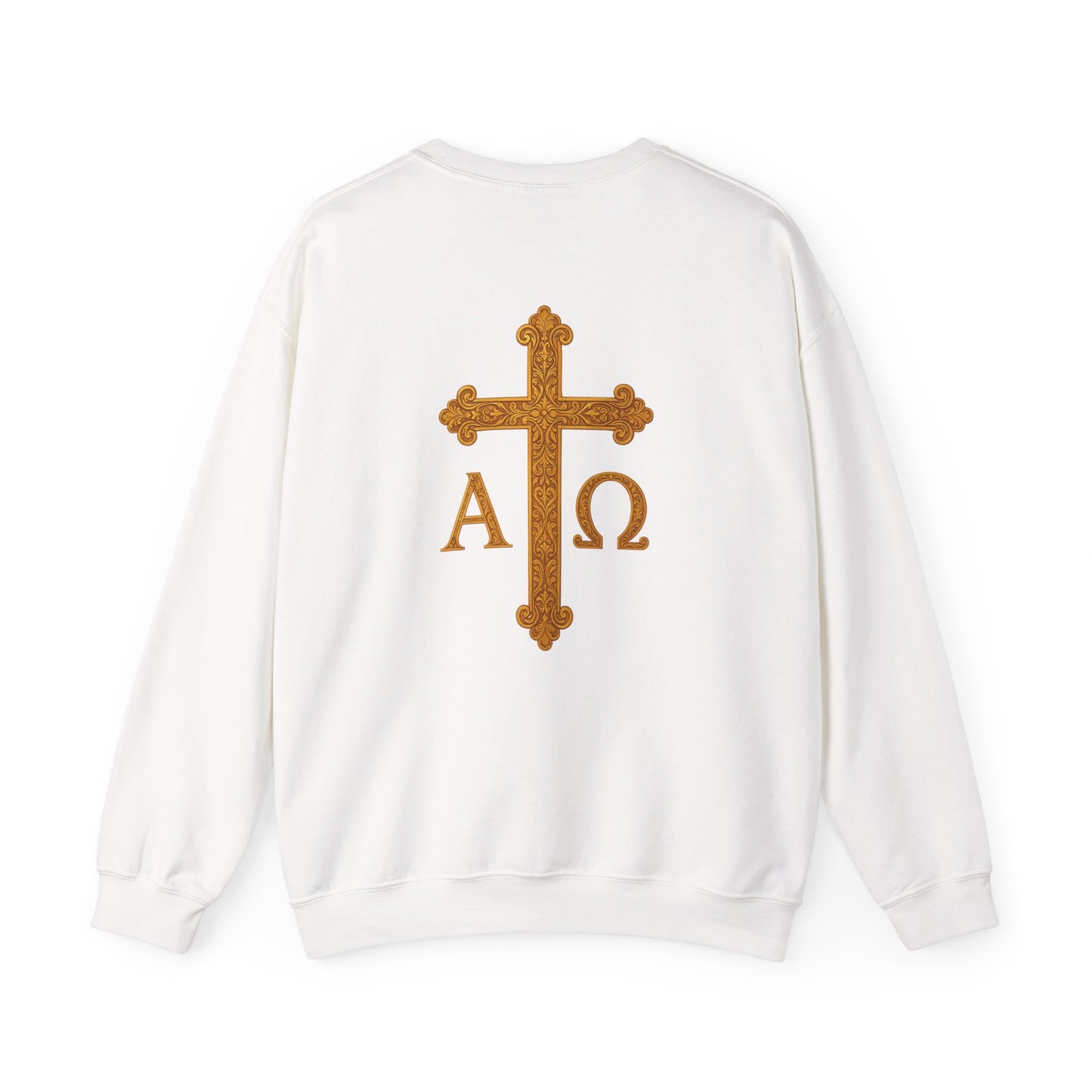 Christ is King – Men’s Christian Sweatshirt with Crowned Lion & Cross