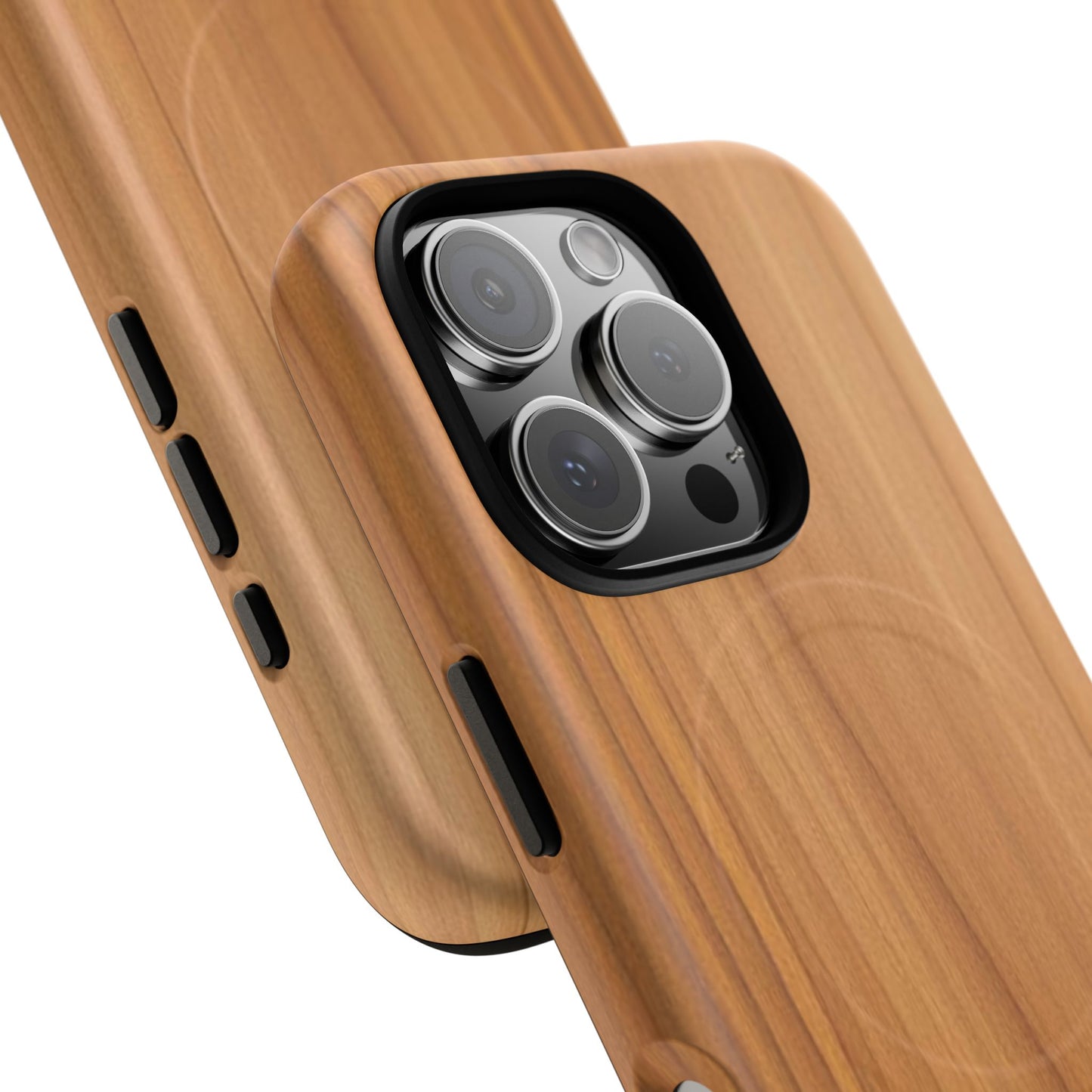 Natural Wood Grain Design - iPhone Magnetic Tough Case