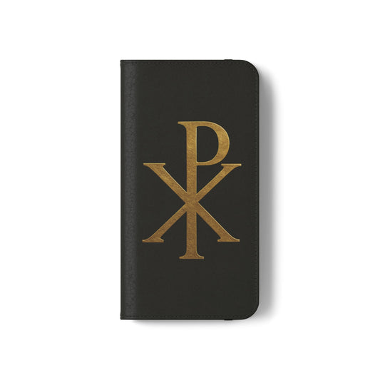 Black Chi Rho Folding Case for iPhone – Faith in Every Step